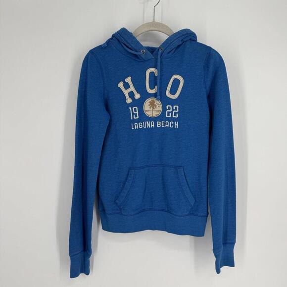 Hollister hoodie womens small S blue laguna beach y2k pullover sweatshirt - Picture 1 of 5